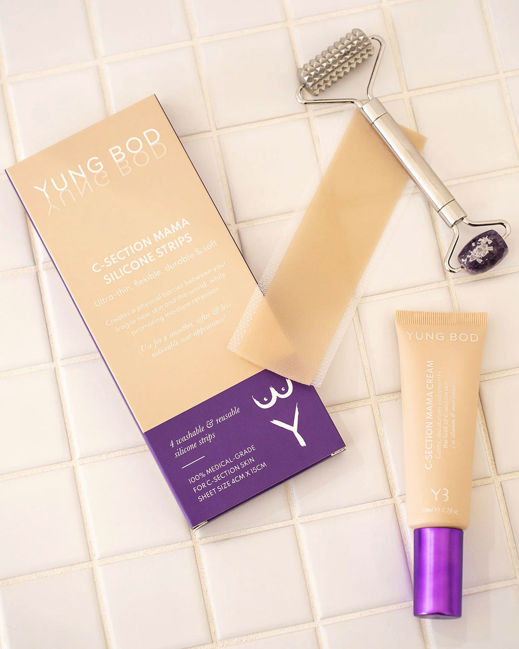 C-SECTION RECOVERY RESCUE (1x scar cream, 1x massage roller & 1x scar strip)