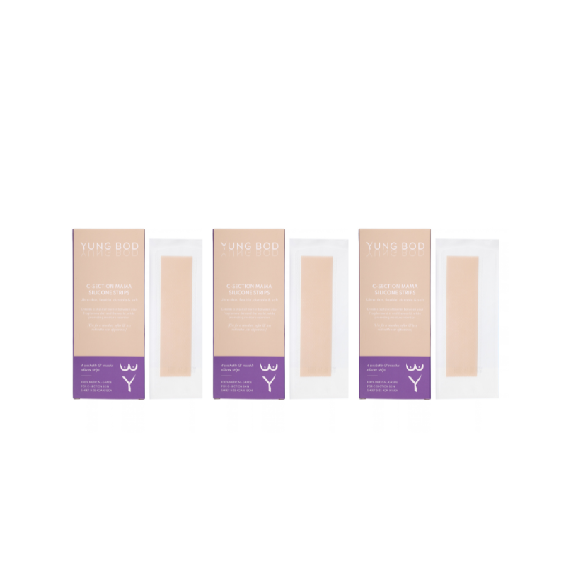 C-section Silicone Scar Strips Stack (3x packets)