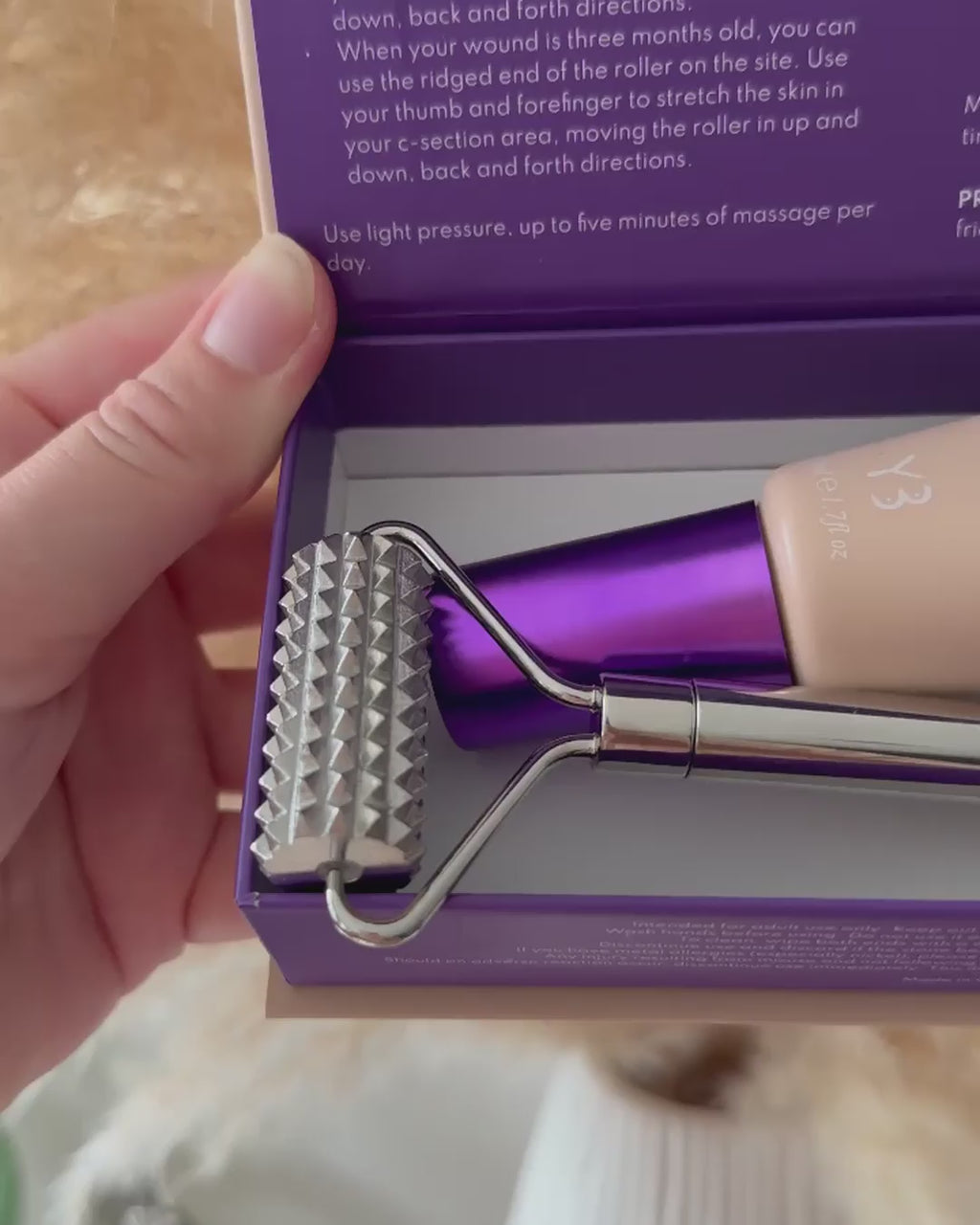 C-SECTION SOLACE SET (1x scar cream, 1x massage roller)